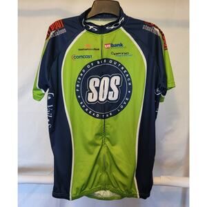 HINCAPIE SPORTWEAR MEN'S FULL ZIP Cycling Jersey LARGE